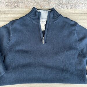 L.L. Bean Blue Zip-Up Sweater